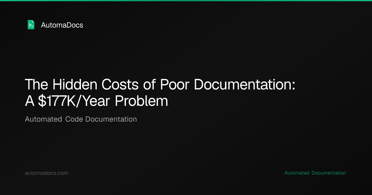 The Hidden Costs of Poor Documentation: A $177K/Year Problem | AutomaDocs
